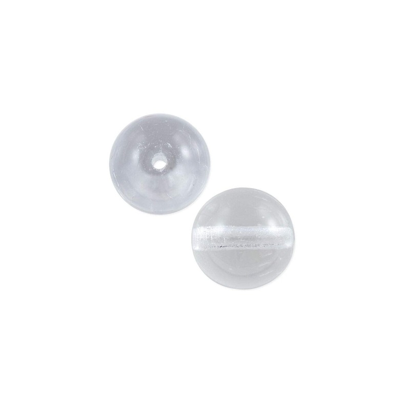 Czech Pressed Glass Round Beads 8mm Crystal (Package of 10)