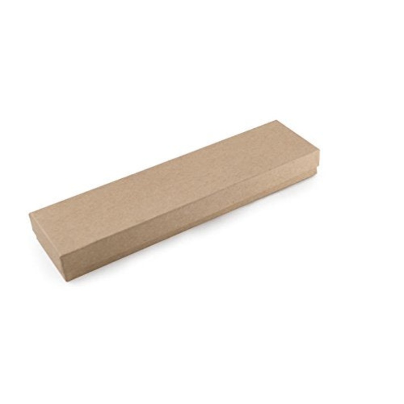 8″ x 2″ x 1″ Kraft Paper Cotton Filled Jewelry Gift Box #82 (Package of 20)
