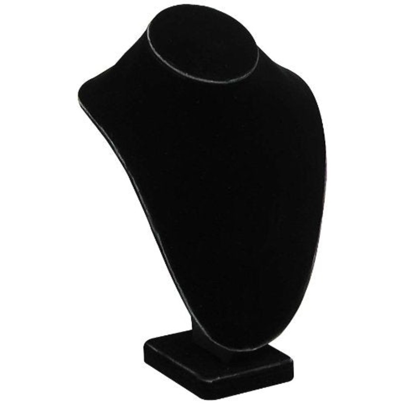 Necklace Bust Jewelry Display 11″ Tall Black Velvet