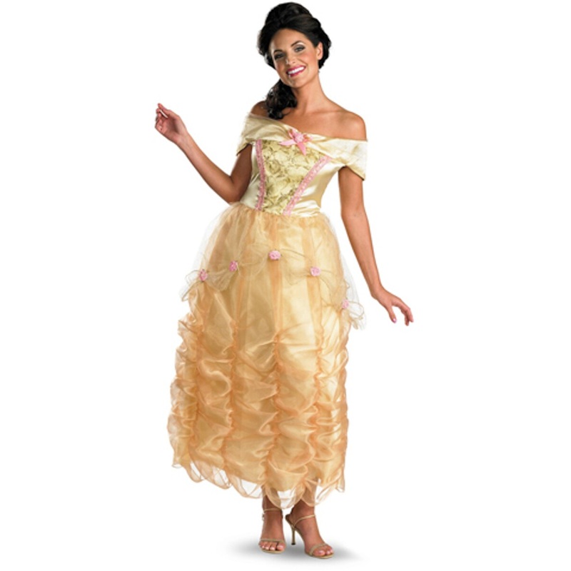 Womens Deluxe Beauty And The Beast Disney Princess Belle Costume