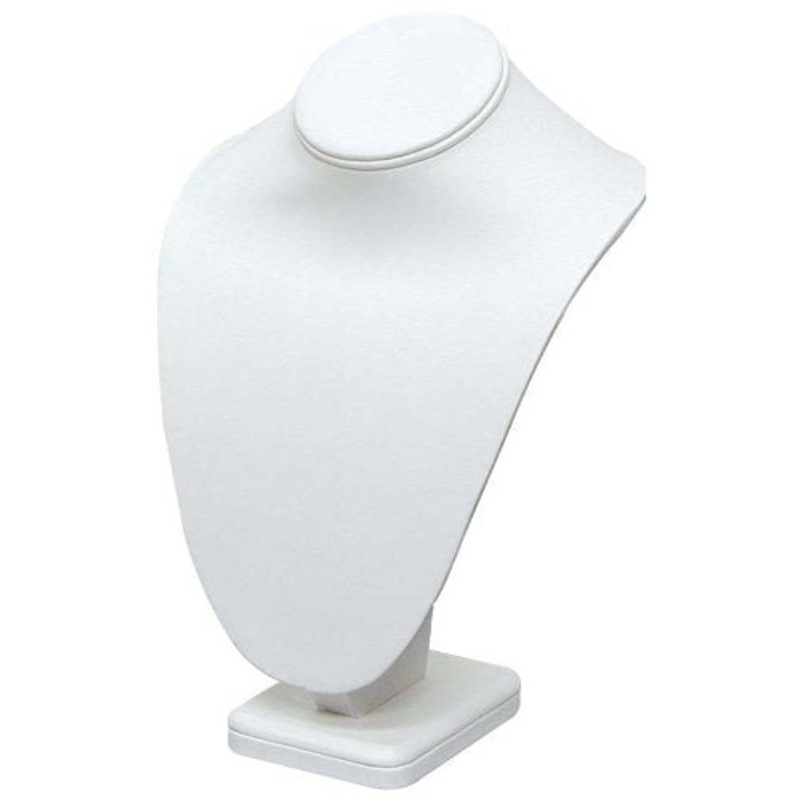 Necklace Bust Jewelry Display 10″ Tall White