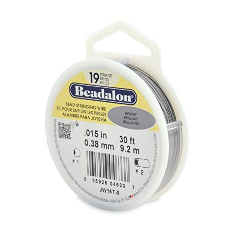 .015″ Bright Silver 19 Strand Beadalon Wire (30 Feet)