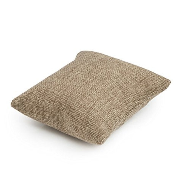 Pillow Jewelry Display 4″ x 4″ Burlap Braceletes and Watches