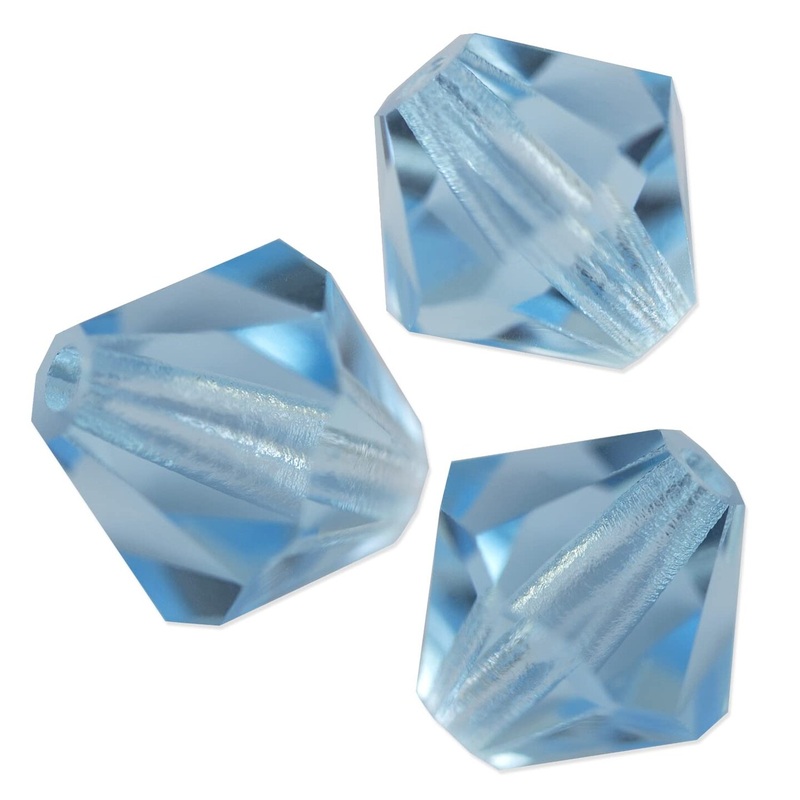 Preciosa Crystal Bicone Bead 4mm Aqua Bohemica (Package of 50)