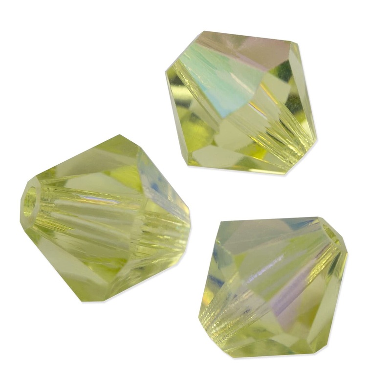Preciosa Crystal Bicone Bead 4mm Jonquil AB (Package of 50)