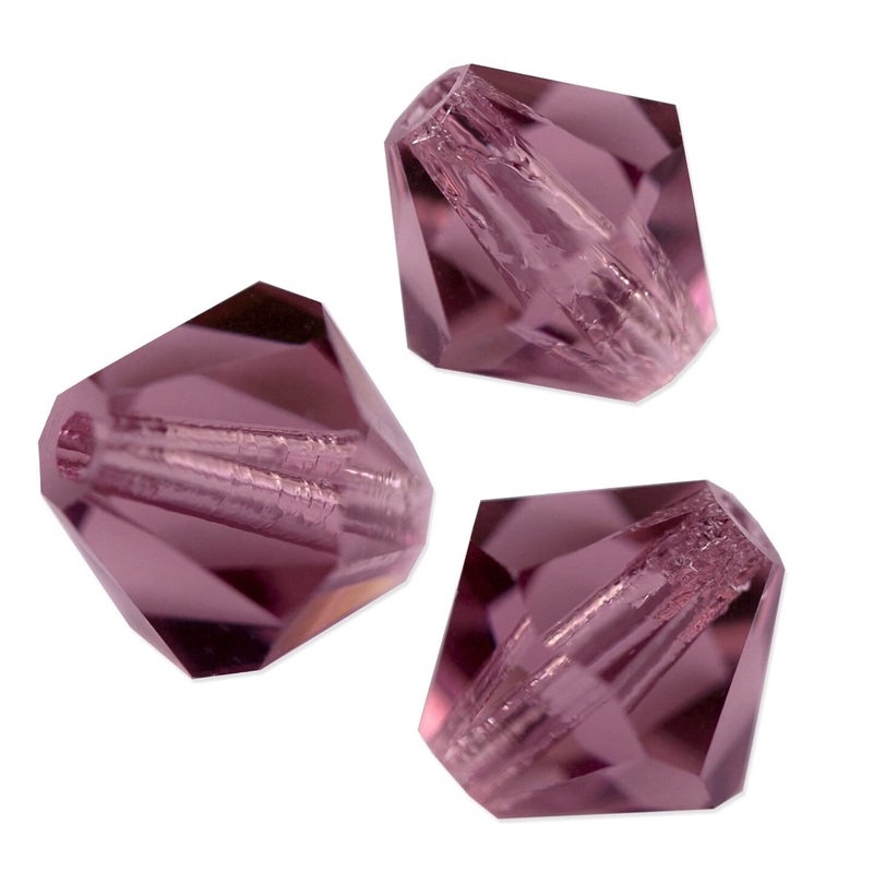 Preciosa Crystal Bicone Bead 6mm Light Amethyst (Package of 40)