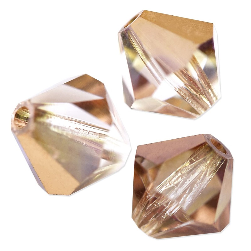 Preciosa Crystal Bicone Bead 6mm Capri Gold (Package of 40)