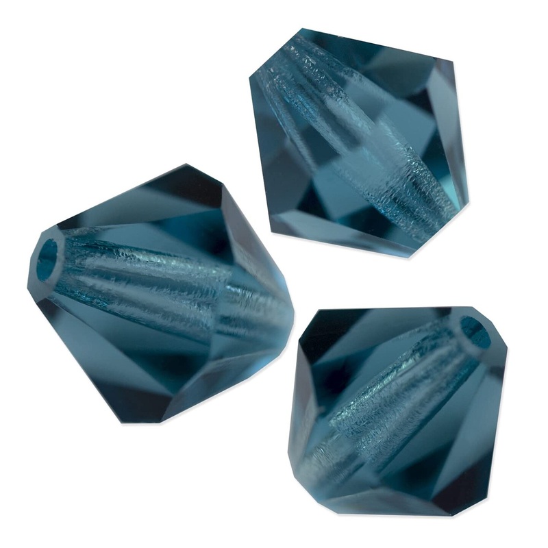 Preciosa Crystal Bicone Bead 6mm Indicolite (Package of 40)