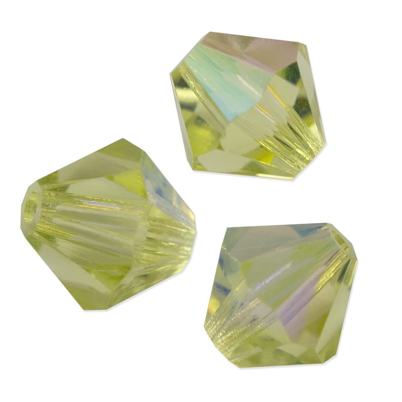 Preciosa Crystal Bicone Bead 6mm Jonquil AB (Package of 40)