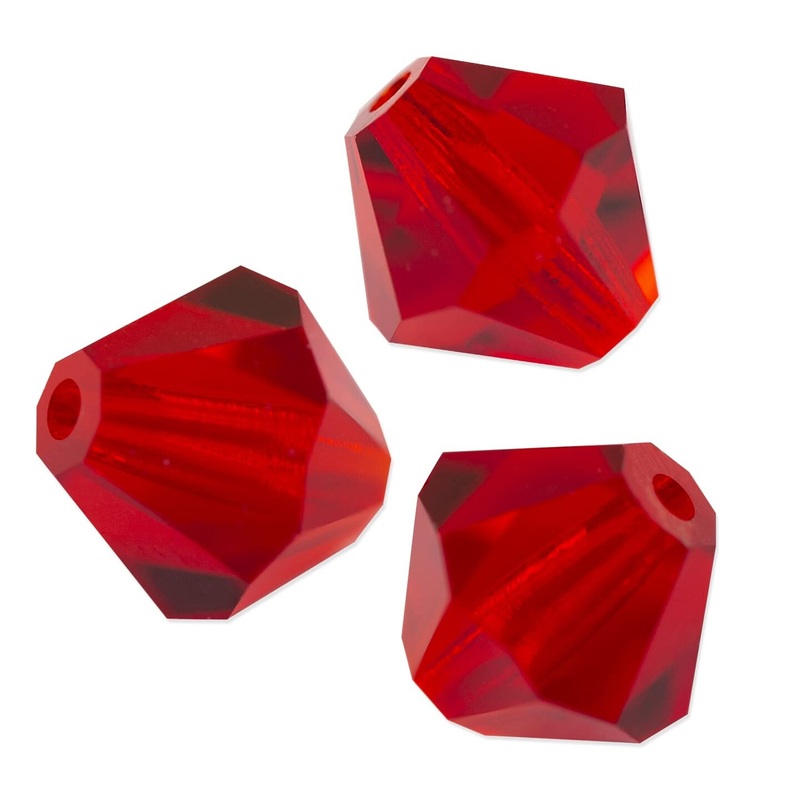 Preciosa Crystal Bicone Bead 6mm Light Siam (Package of 40)