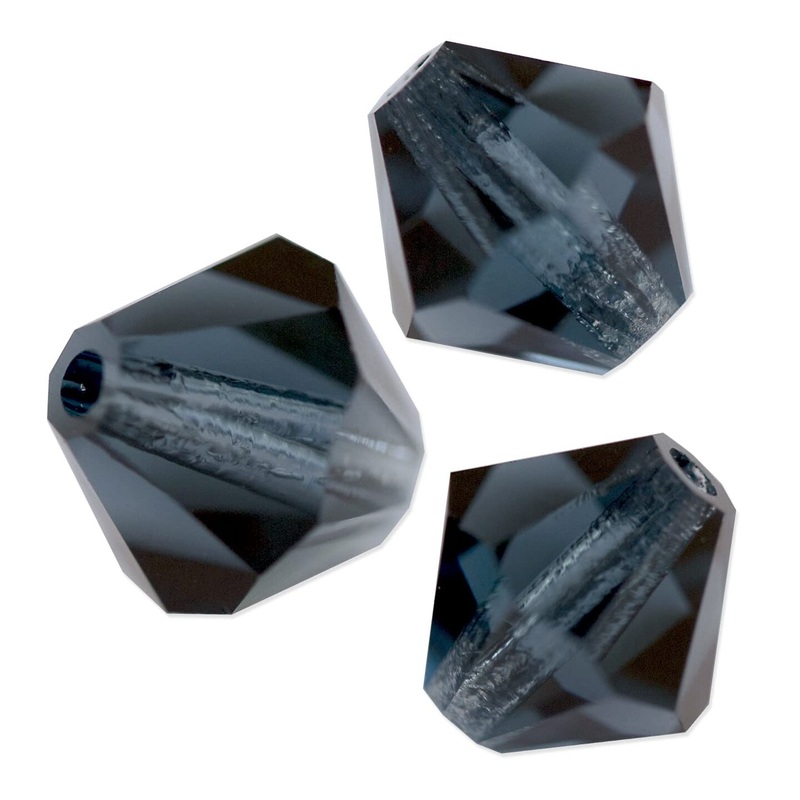 Preciosa Crystal Bicone Bead 6mm Montana (Package of 40)