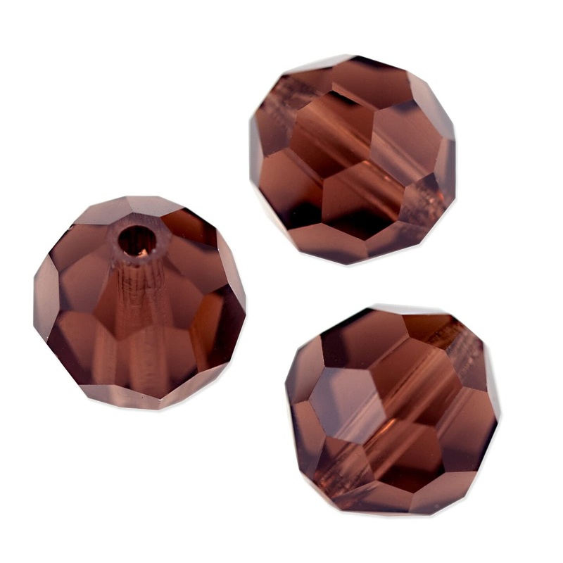Preciosa Crystal Round Bead 4mm Light Burgundy (Package of 20)