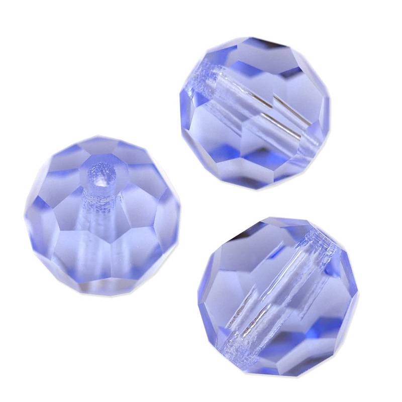 Preciosa Crystal Round Bead 4mm Light Sapphire (Package of 20)
