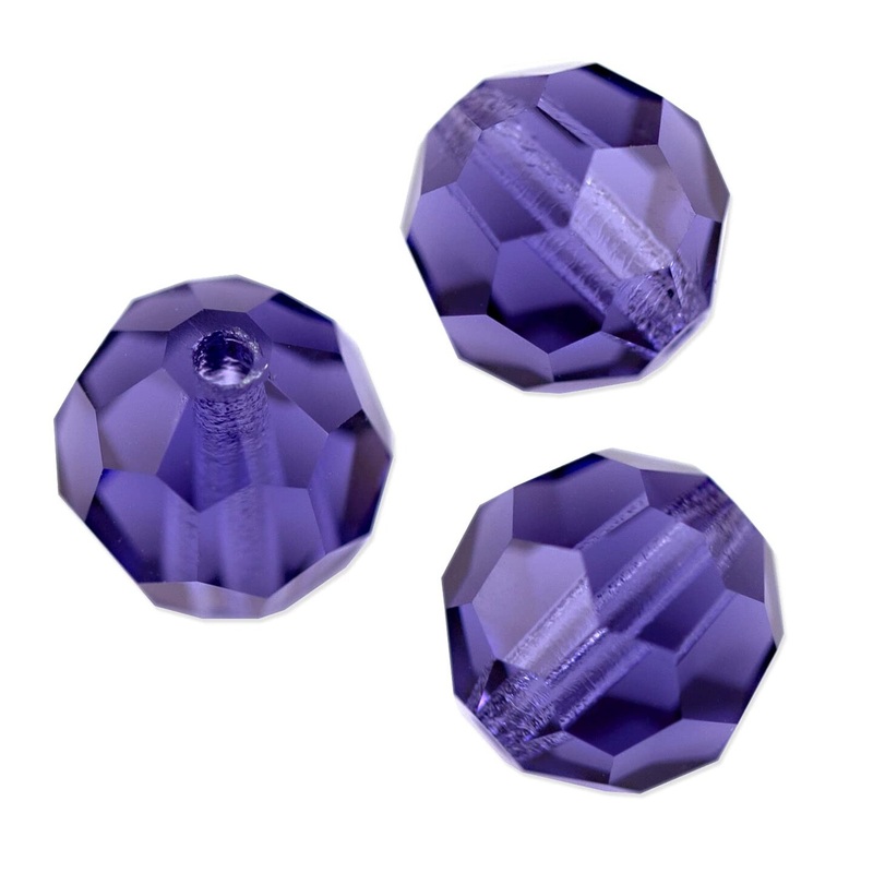 Preciosa Crystal Round Bead 4mm Tanzanite (Package of 20)