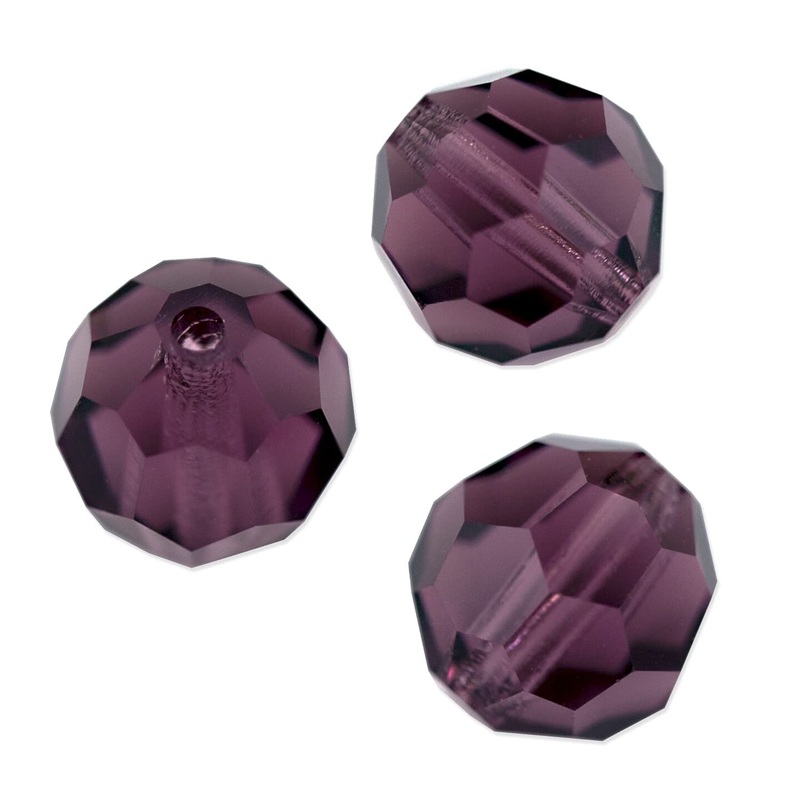 Preciosa Crystal Round Bead 6mm Amethyst (Package of 20)