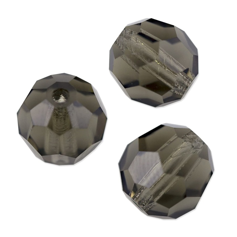 Preciosa Crystal Round Bead 6mm Black Diamond (Package of 20)