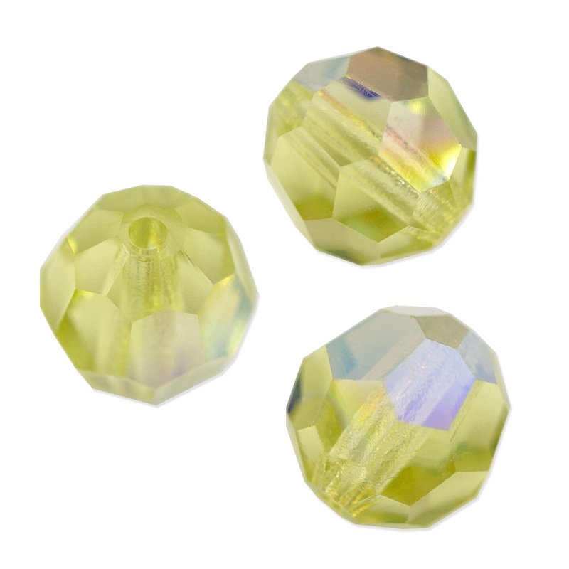 Preciosa Crystal Round Bead 8mm Jonquil AB (Package of 10)
