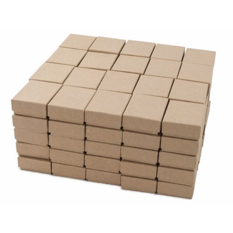 2″ x 1″ x 1/2″ Kraft Paper Cotton Filled Jewelry Gift Box #11 (Case of 100)