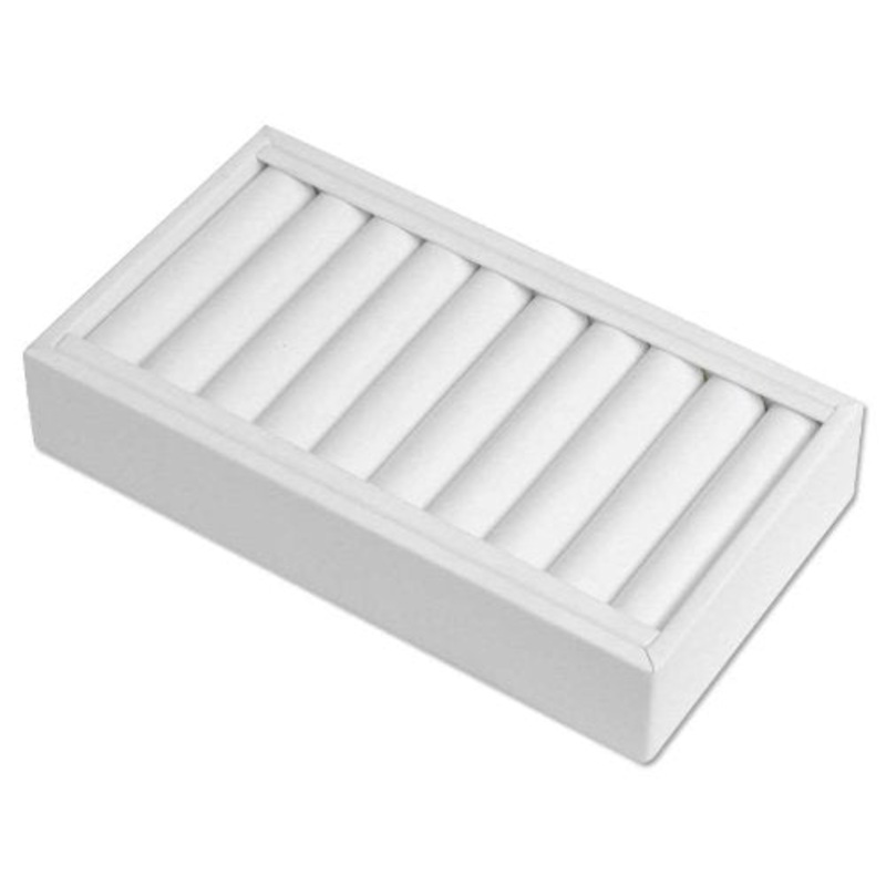 Bangle Bracelet Jewelry Display Tray 9 Bangles White