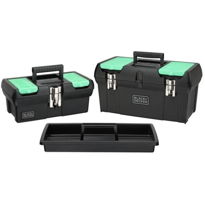BLACK DECKER Reviva Toolbox Bundle, Tool Storage Organizer, 19″ and 12″ (REVST19129FF)