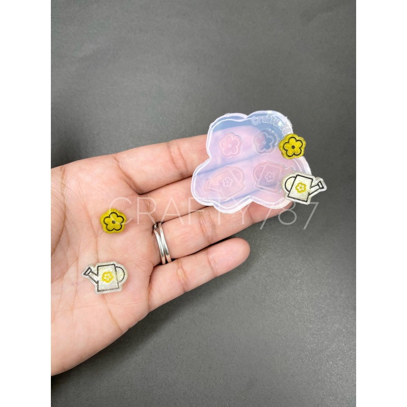 Mini Flower & Water Stud Earring Silicone Mold (B13)