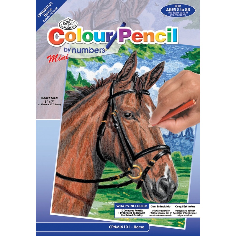 Royal & Langnickel(R) Mini Color Pencil By Number Kit 5″X7″