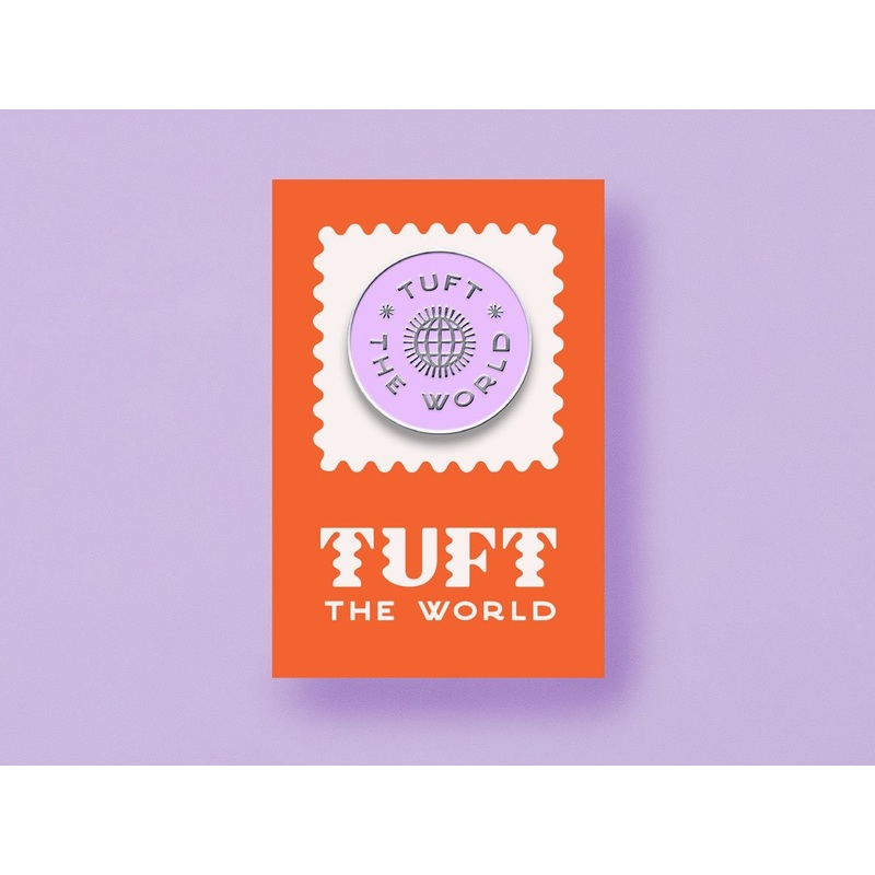 Tuft the World Globe Enamel Pin