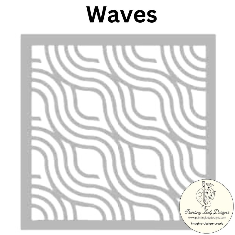 Waves Stencil   Modern Magic Designs