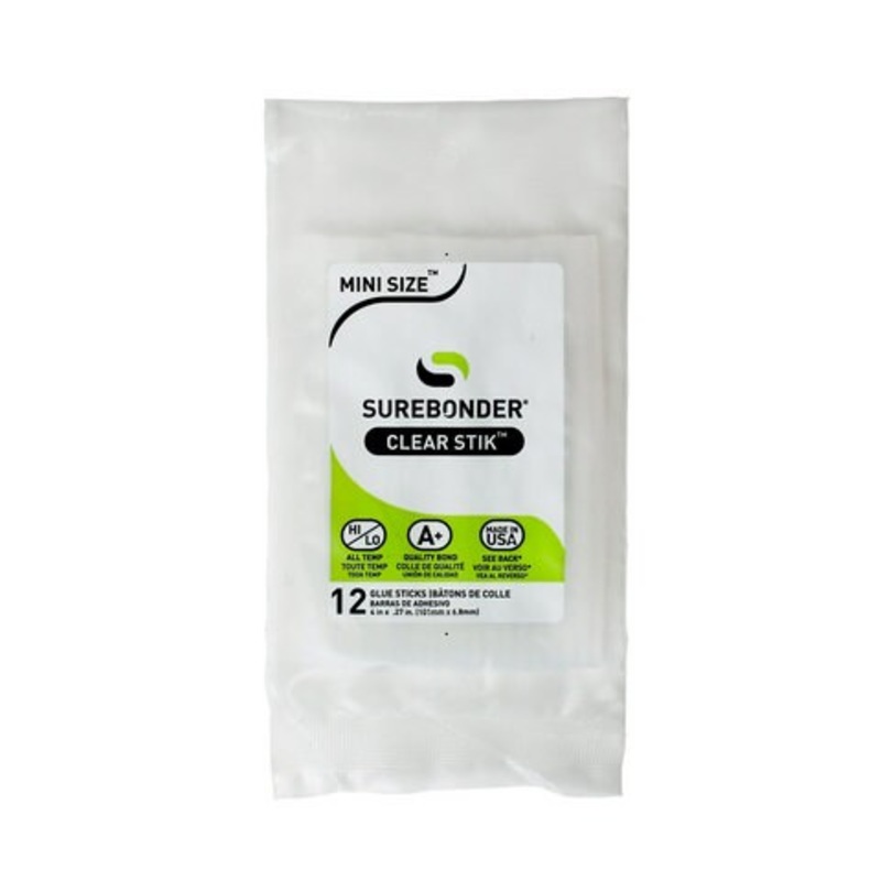 SUREBONDER ALL TEMP MINI HOT GLUE STICKS 4 INCH X12