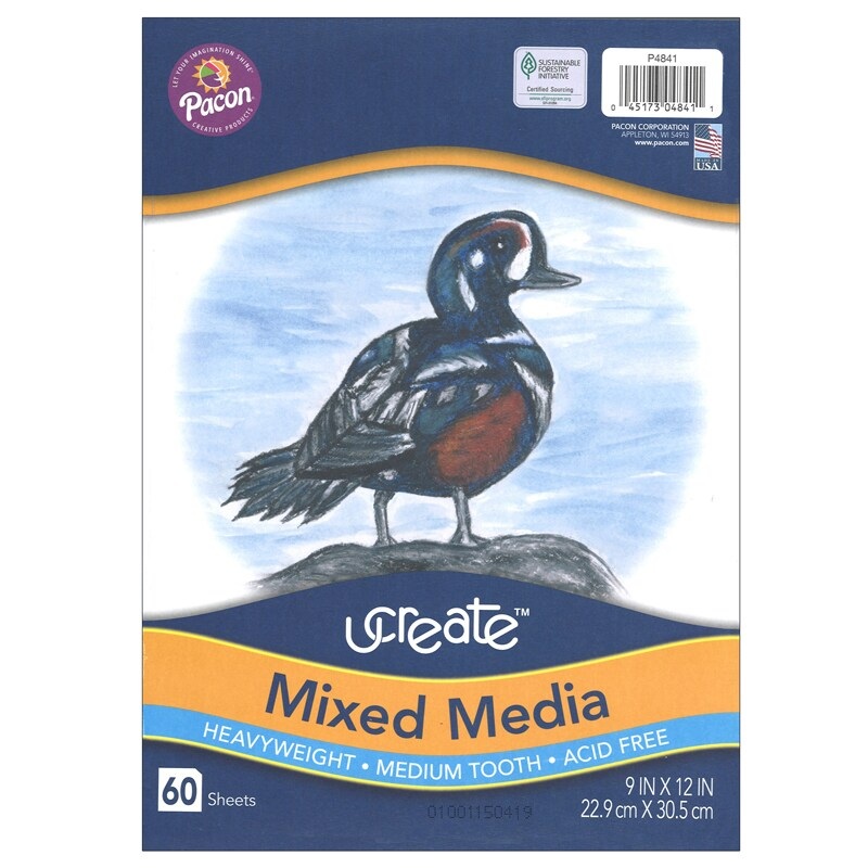 Mixed Media Art Paper, Heavyweight, 9″ x 12