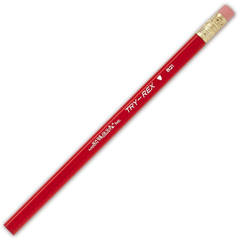 Try Rex Pencil, Jumbo With Eraser, Pack of 12