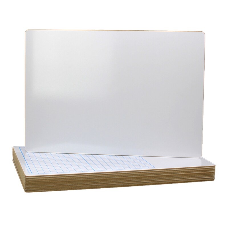 Two Sided 1/2″ Graph Dry Erase Board, 11″ x 16, Pack of 12