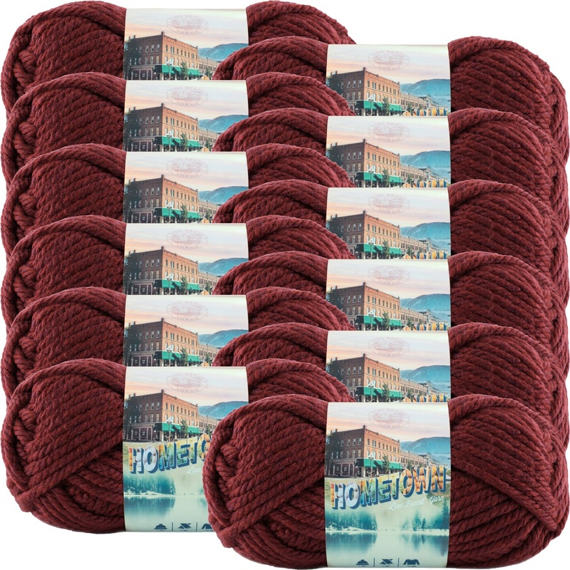 (12 Pack) Lion Brand Yarn Hometown Yarn, Napa Valley Pinot