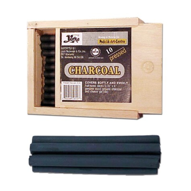 COMPRESSED CHARCOAL IN WOOD BOX X10