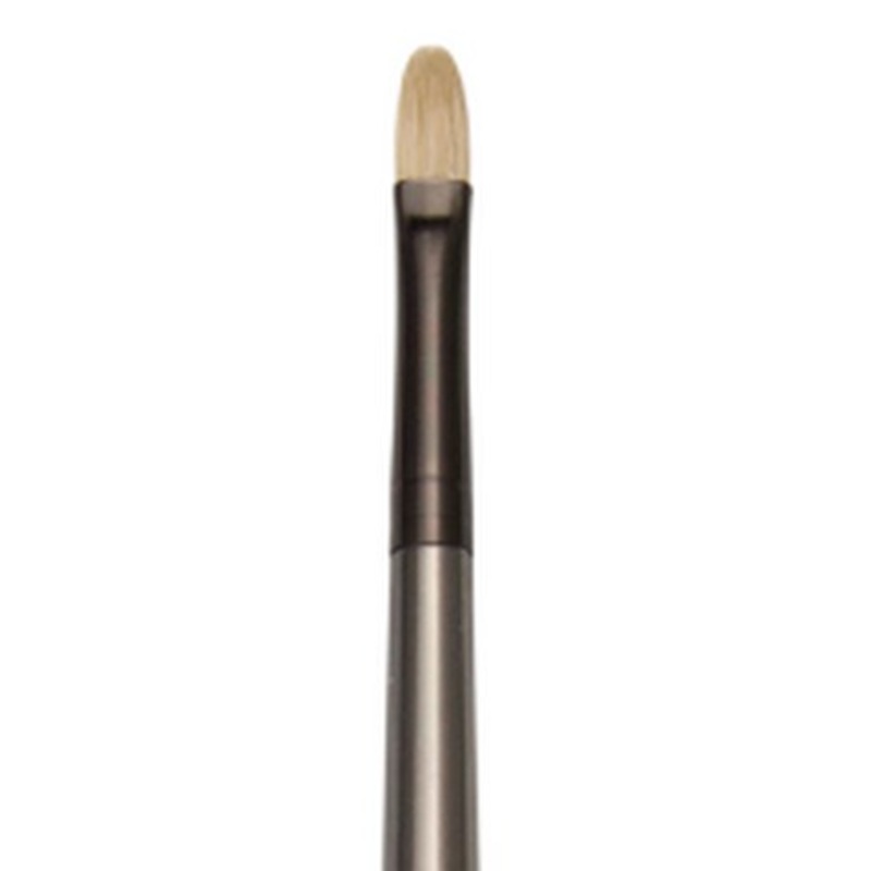 ZEN SYNTHETIC WHITE BRISTLE LONG HANDLE BRUSH FILBERT 1
