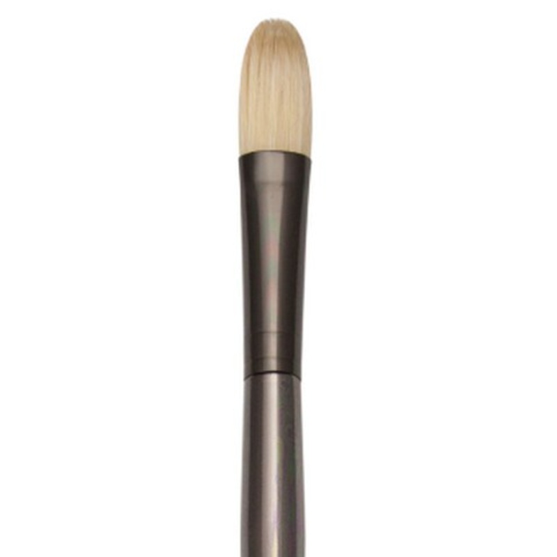 ZEN SYNTHETIC WHITE BRISTLE LONG HANDLE BRUSH FILBERT 10