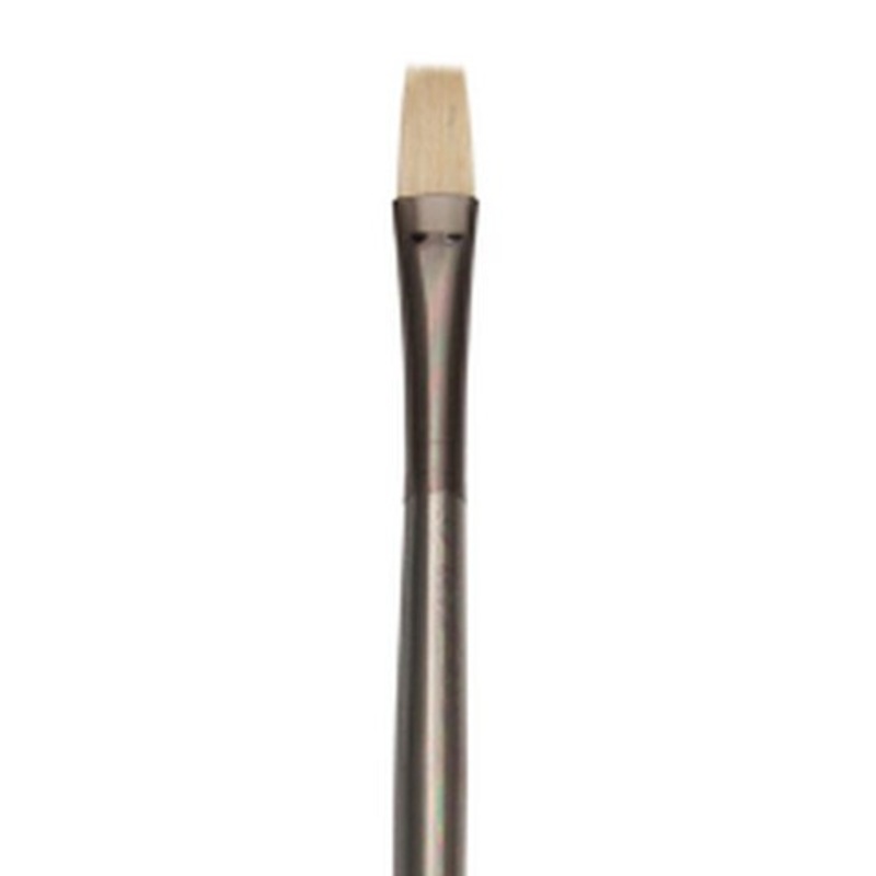 ZEN SYNTHETIC WHITE BRISTLE LONG HANDLE BRUSH FLAT 4
