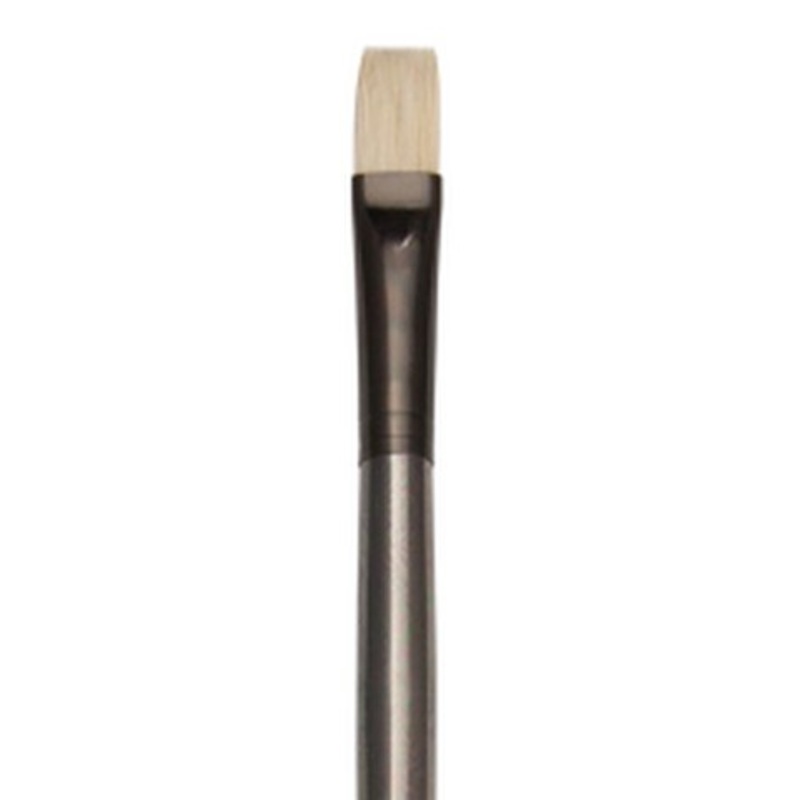 ZEN SYNTHETIC WHITE BRISTLE LONG HANDLE BRUSH FLAT 6
