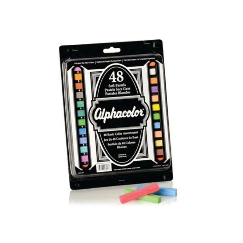ALPHACOLOR PASTEL SET 48 STICK BASIC COLORS