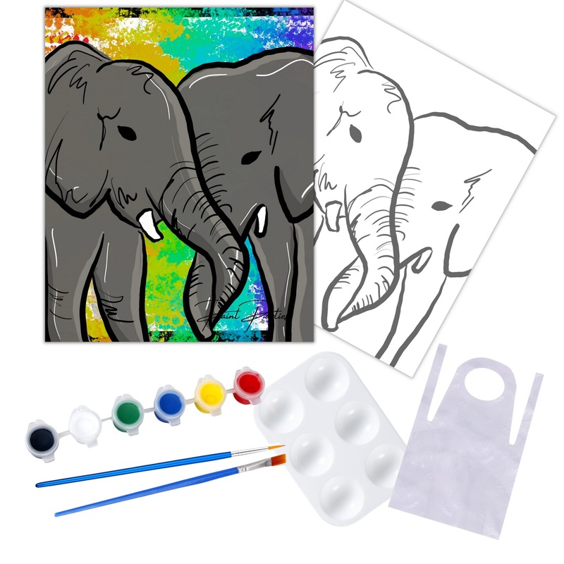 “Big Love” DIY Canvas Art Kit, Acrylic Paint Size 11×14 inch