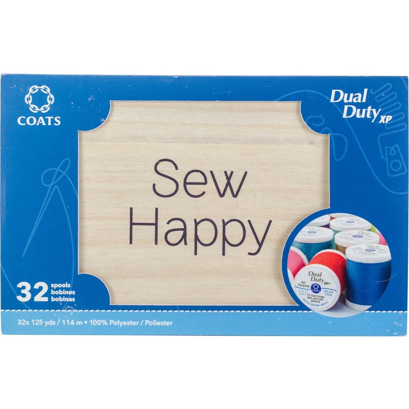 Coats Dual Duty XP Spool Collection W/Wood Box 32/Pkg