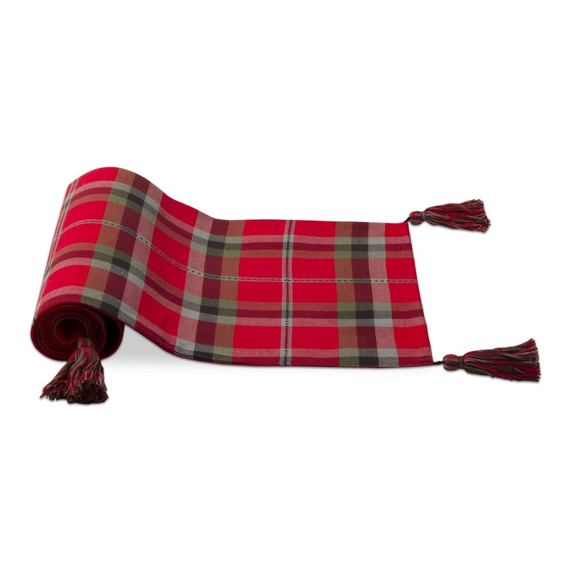 Chelsea Red Plaid Table Runner 72 inch