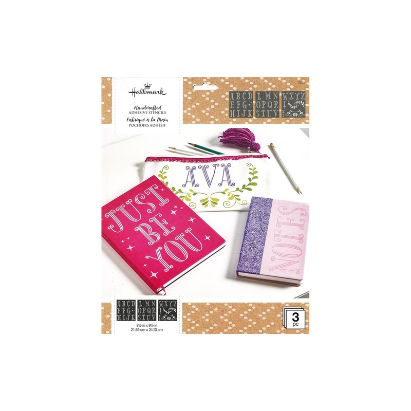 Plaid Folkart Hall Stencil Adh 8.5×9.5 FontPrincss