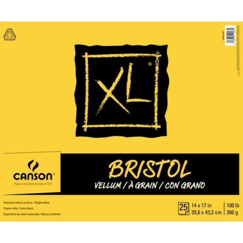 XL BRISTOL VELLUM 100LB 25 SHEET 14X17