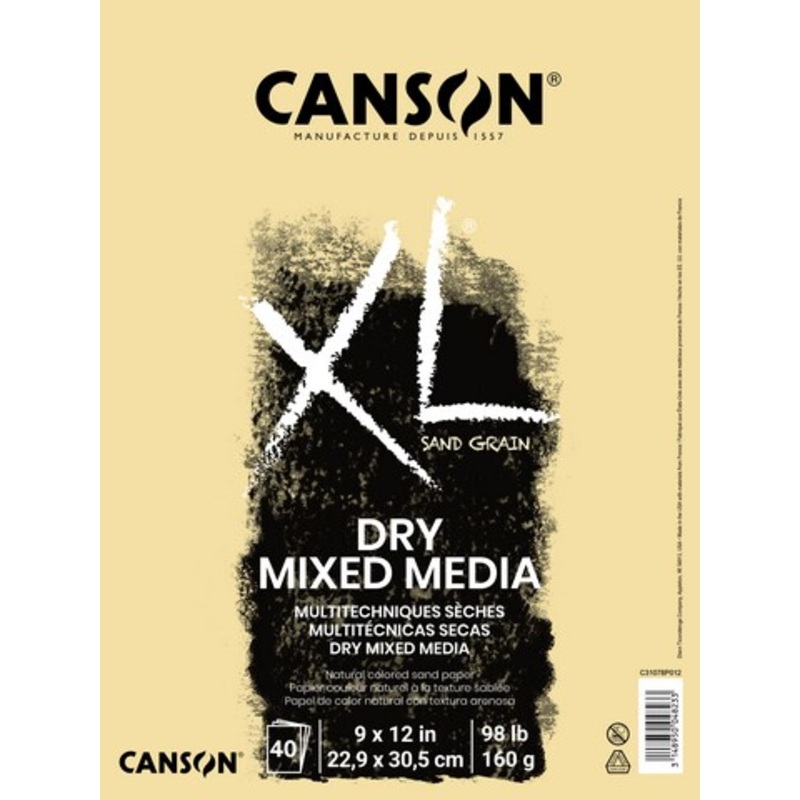 XL DRY MIX MEDIA SAND GRAIN NAT 160G 40SH 9X12 PAD