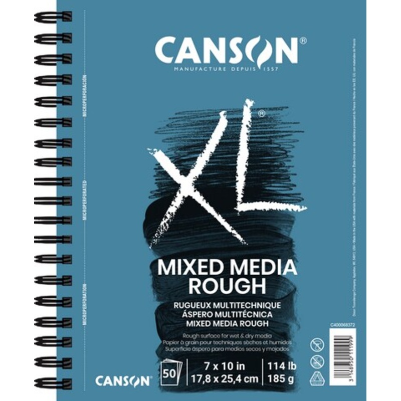 XL ROUGH MIX MEDIA 50SH SIDE WIRE 7X10