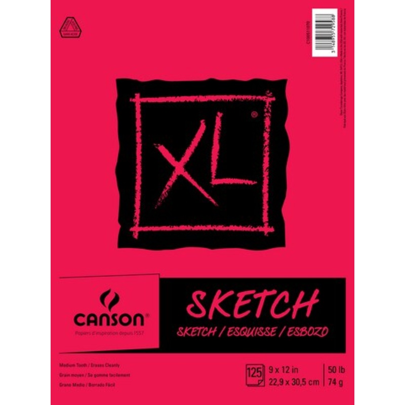 XL SKETCH FOLD OVER 125 SHEETS 9X12 PAD