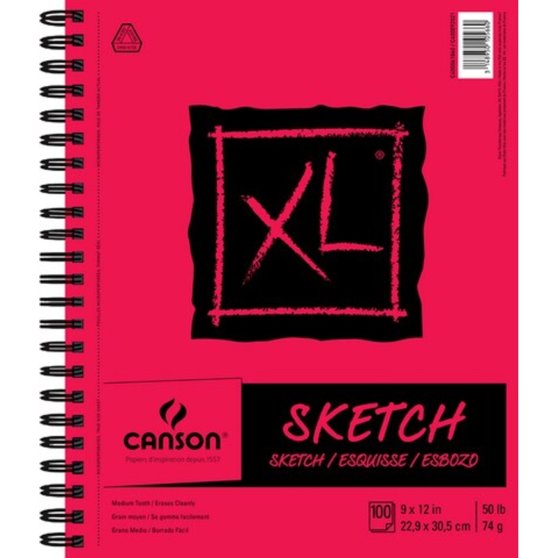 XL SKETCH SIDE WIRE 100 SHEETS 9X12 PAD