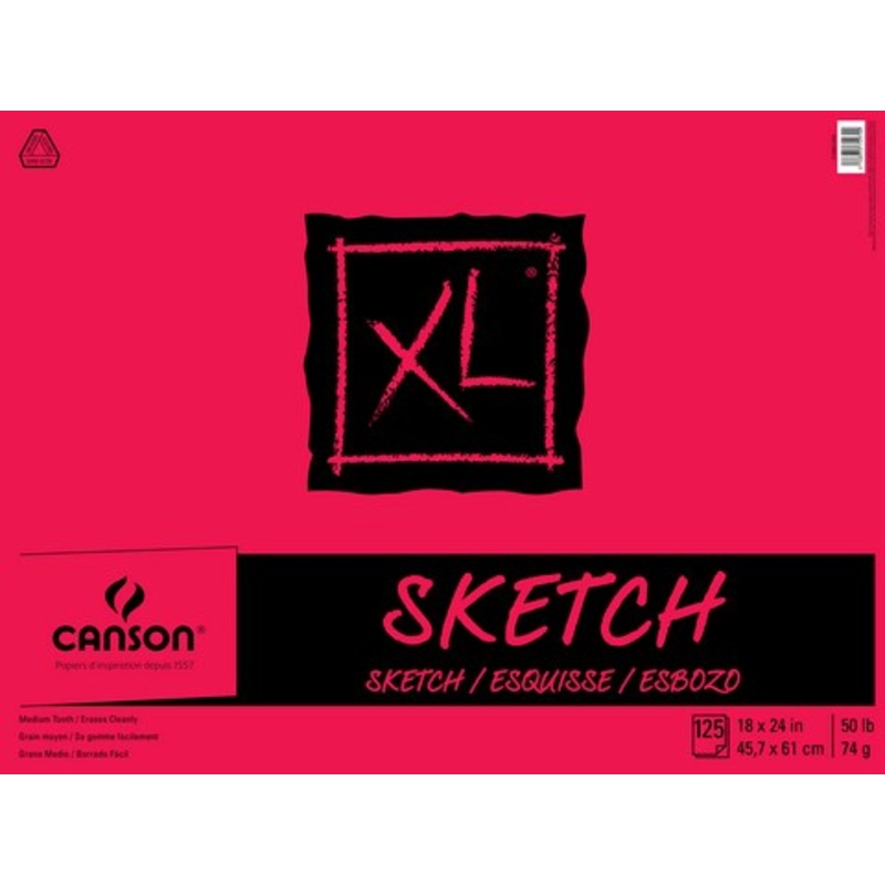 XL SKETCH TAPE BOUND 50LB 125 SHEETS 18X24
