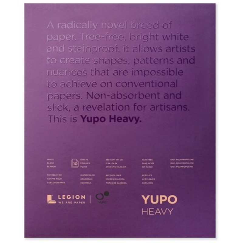 YUPO PAD 11X14 144LB HEAVYWEIGHT WHITE 10 SHEETS